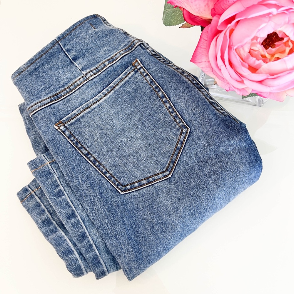 Free People Super Flare Blue Denim Jeans